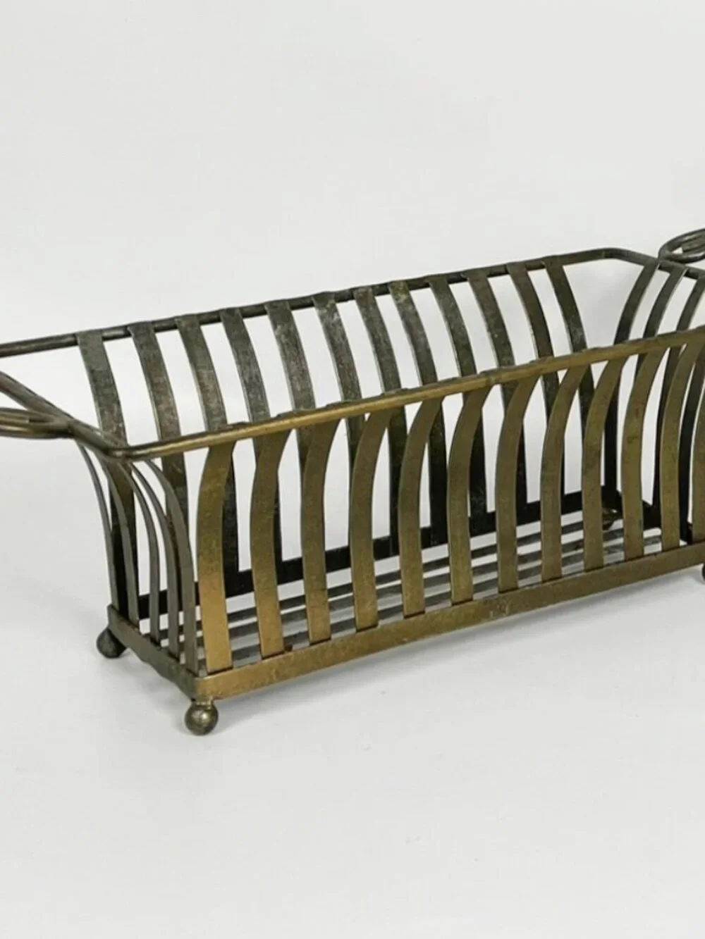 VTG Decorative Metal Basket Open Weave Rectangular Planter